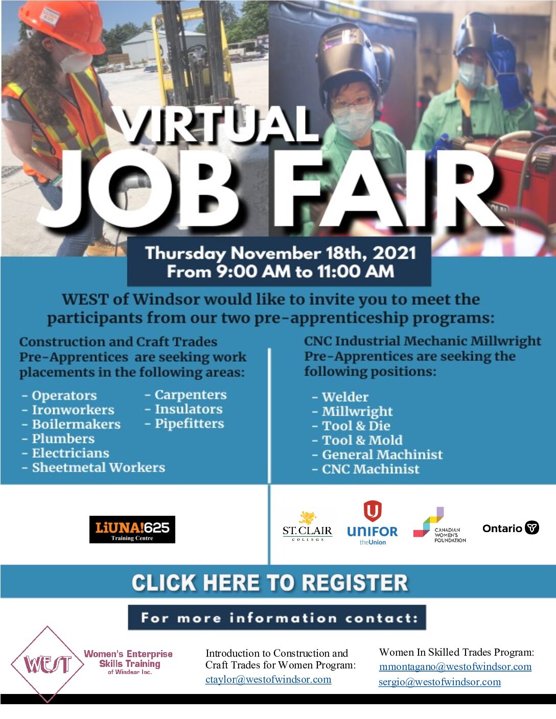 WEST of Windsor Virtual Job Fair - Canadian Association of Moldmakers